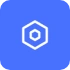 Hexagon settings icon representing system configuration and controls