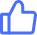 Thumbs up icon representing like or approval