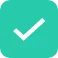Green checkmark icon indicating success or approval