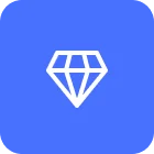 Diamond icon representing premium value, quality, and excellence