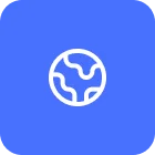 Global network icon representing worldwide reach and international connectivity