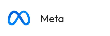 Meta logo representing the Meta advertising and social media platform