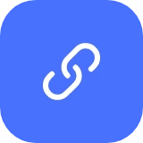 Link icon representing a clickable connection or external URL